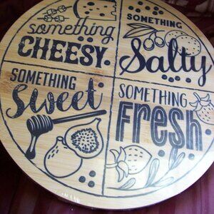 Farberware Round Wood Charcuterie Board-10" Bamboo